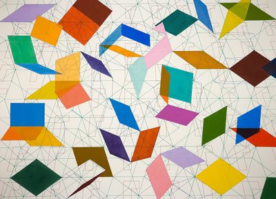 92-16 · Tony Robbin · 1992 · Plotter Drawing