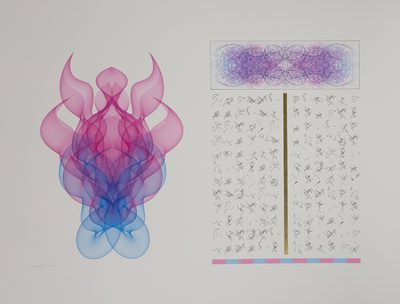 Burning Bush Diamond Lake Apocalypse Series · Roman Verostko · 1991 · Plotter Drawing