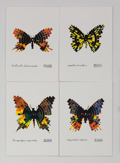 Butterfly Note Cards Kro%CC%88hnert · Daniela Kröhnert · 2024 · Plotter Drawing