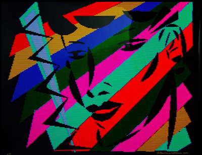 Color Veil Head series · Barbara Nessim · 1984 · Print