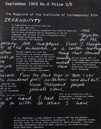 Cybernetic Serendipity - Sept 1968 No 6 · Contemporary Arts Magazine · 1968 · Ephemera