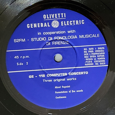 GE-115 Computer Concerto · Pietro Grossi · 1967