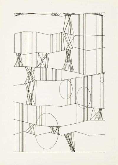 Hommage a%CC%80 Paul Klee · Frieder Nake · 1966 · Plotter Drawing