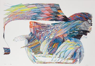 Linea 44 · Stuart Faromarz Batchelor · 2024 · Plotter Drawing
