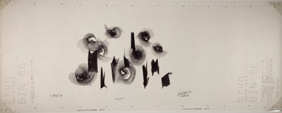 Links IX more sc 1562 Bru%CC%88n · Herbert Brün · 1992 · Plotter Drawing