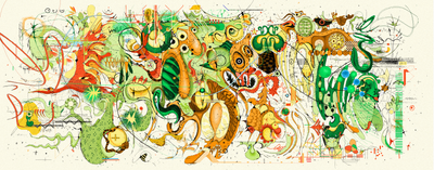 Onto the orange and wrapped in yellow and green · khwampa · 2025 · Print