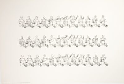 Panel of Human Figures · William Alan Fetter · 1968 · Print