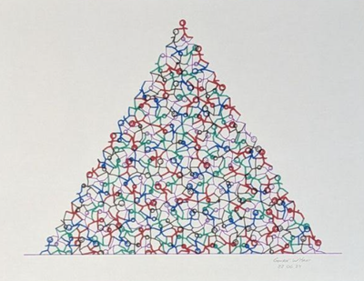 People 2 W. · George W. Hart · 1982 · Plotter Drawing