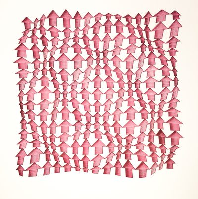 Pink arrow tessellation · Robert Stoiber · 1980 · Print