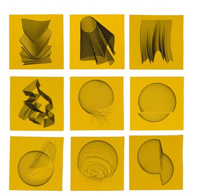 Post-It Plotter Collection · Adam Fuhrer · 2024 · Plotter Drawing