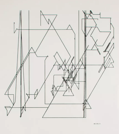 Random Polygon · Frieder Nake · 1965 · Print