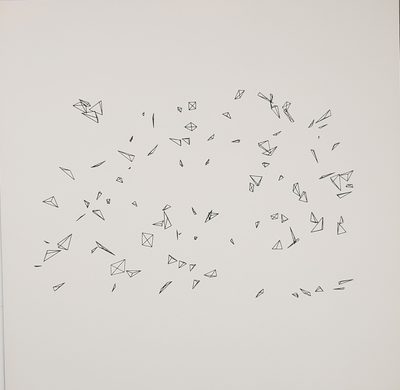 Schmetterlingsschwarm Butterfly Swarm · Georg Nees · 1970 · Print