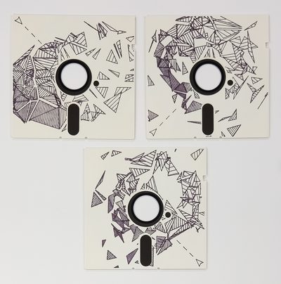 Set of 3 Generative Plotter Drawings · Paul Rickards · 2024 · Plotter Drawing