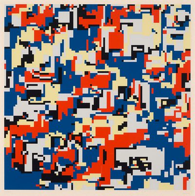 Simulated Color Mosaic · Hiroshi Kawano · 1973 · Print