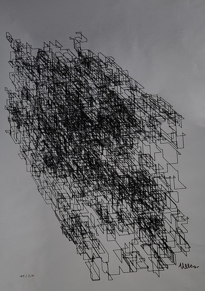Spatial Structure · Georg Nees · 1970 · Print