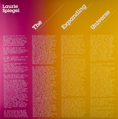 The Expanding Universe 2018 reissue · Laurie Spiegel