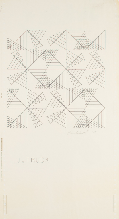 Untitled computer plotter drawing · Joan Truckenbrod · 1975 · Plotter Drawing
