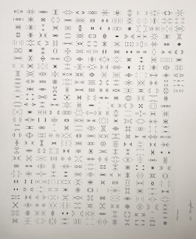Untitled custom wrapping paper · Roman Verostko · 1995 · Plotter Drawing