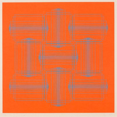 Variations on 9 Squares · Roger Vilder · 1973 · Print